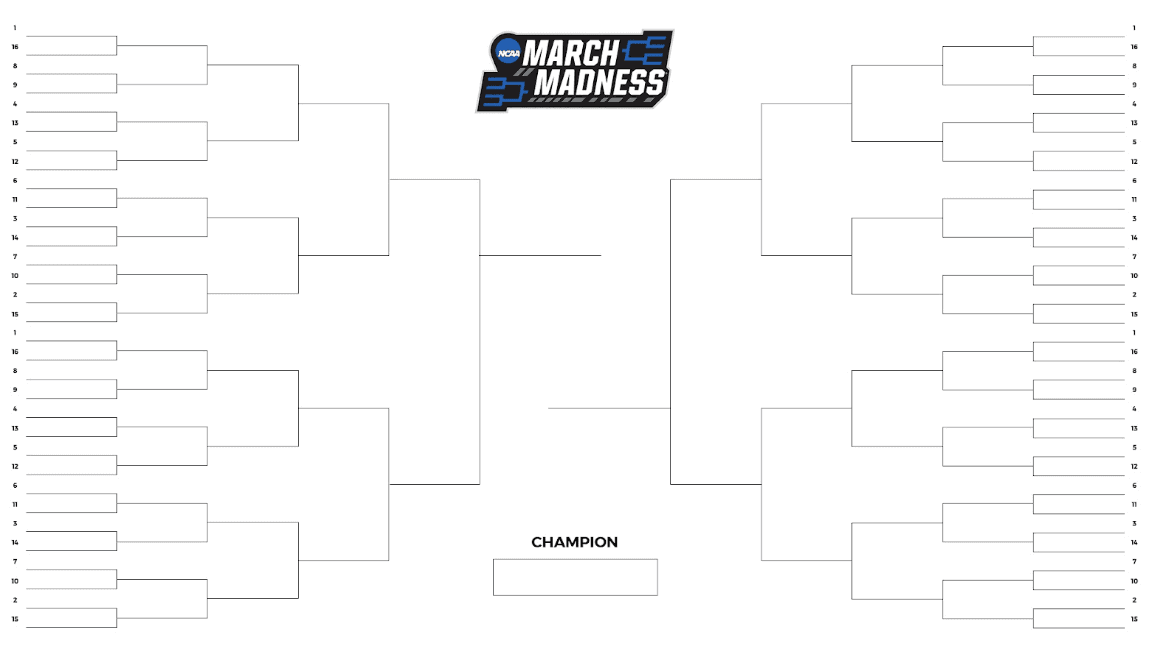 March Madness tournament bracket